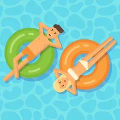 Piscine et plage Pack d'Illustrations