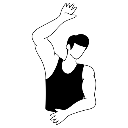 Un homme exécute une danse Zumba  Illustration