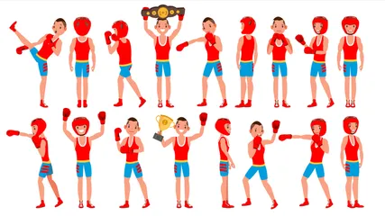 Joueur de boxe Pack d'Illustrations