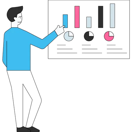 Homme faisant une analyse  Illustration