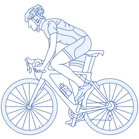 Homme faisant du vélo  Illustration