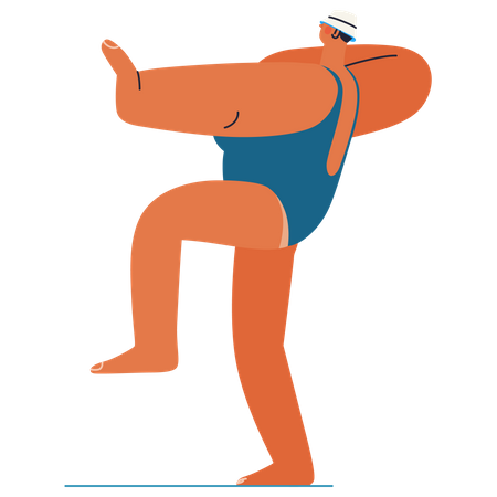 Homme faisant du yoga  Illustration