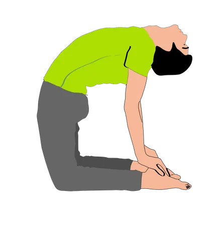 Homme faisant une pose de yoga  Illustration