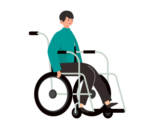 Homme handicapé  Illustration