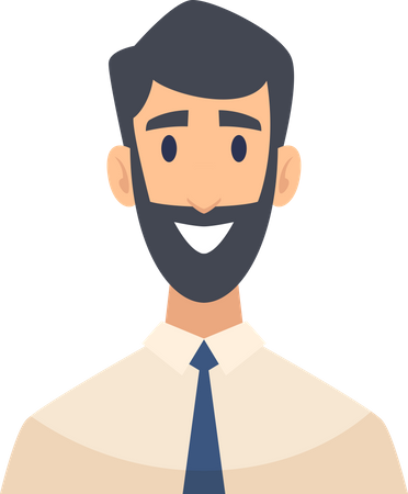 Homme islamique avec barbe  Illustration