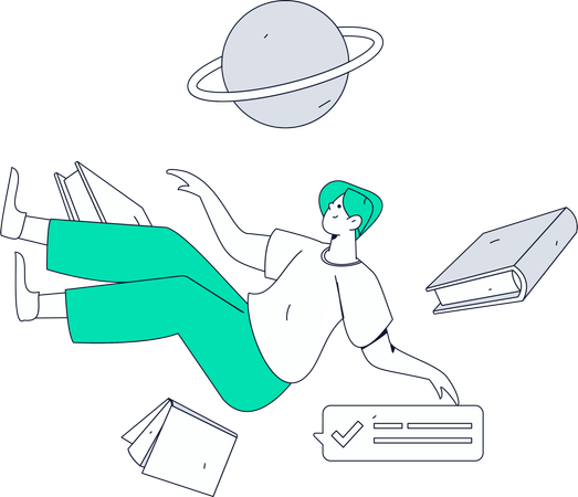 Homme, livre, lecture  Illustration
