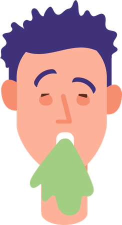 Homme malade  Illustration