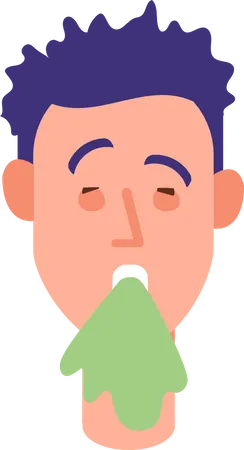 Homme malade  Illustration