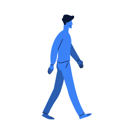 Homme qui marche  Illustration