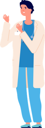 Homme médecin  Illustration