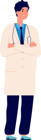 Médecin de sexe masculin  Illustration