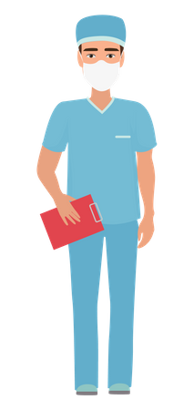 Médecin de sexe masculin  Illustration