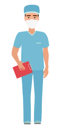 Médecin de sexe masculin  Illustration