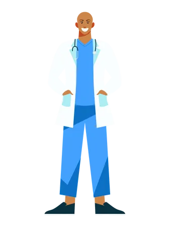 Médecin de sexe masculin  Illustration