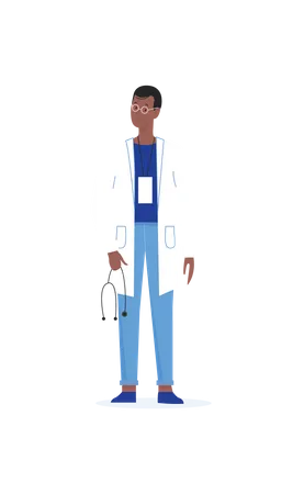 Médecin de sexe masculin  Illustration