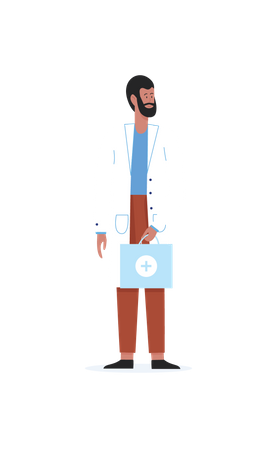 Médecin de sexe masculin  Illustration