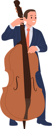 Homme musicien jouant de la guitare  Illustration