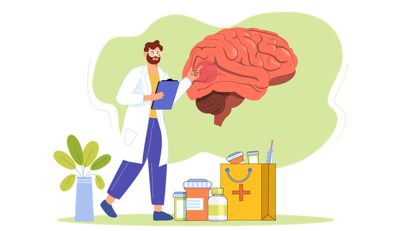 Neurologue masculin  Illustration