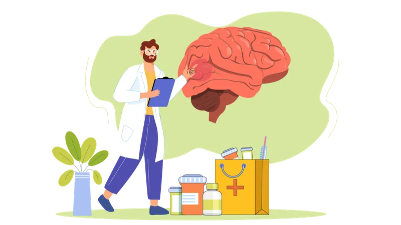 Neurologue masculin  Illustration