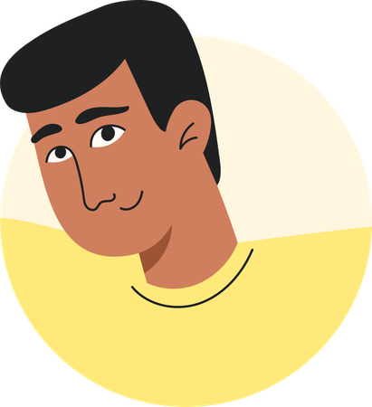 Homme noir souriant  Illustration