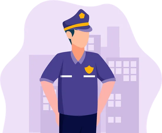 Officier de sexe masculin  Illustration