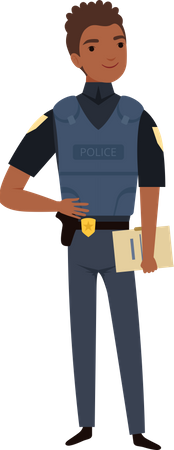 Officier de police masculin  Illustration