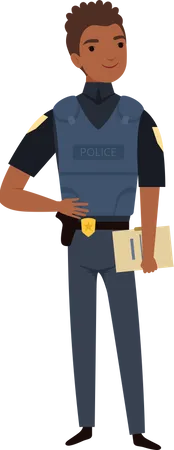 Officier de police masculin  Illustration