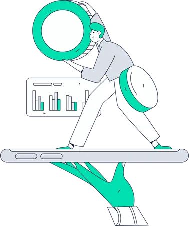 Homme payant sa facture avec une carte de crédit  Illustration