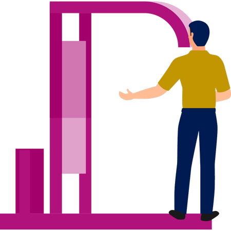 Homme pesant des bagages sur une machine à peser  Illustration