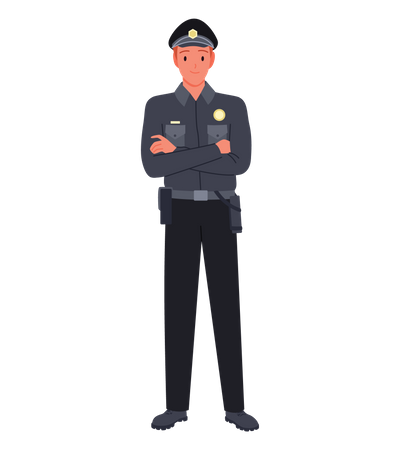 Policier masculin  Illustration