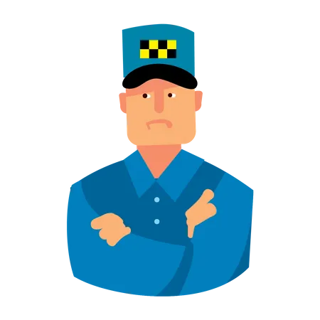 Policier masculin  Illustration