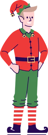 Homme portant un costume d'elfe  Illustration
