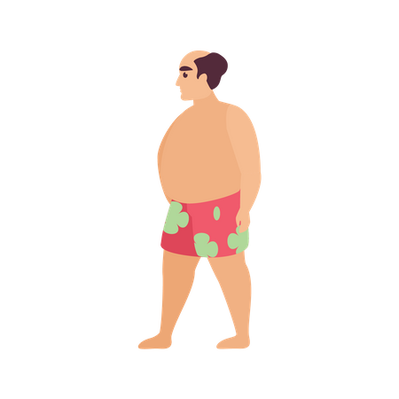 Homme en short  Illustration