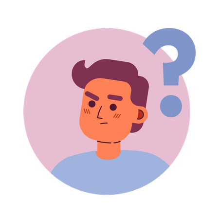 Homme qui pose une question  Illustration