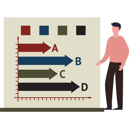 Homme regardant une enquête  Illustration