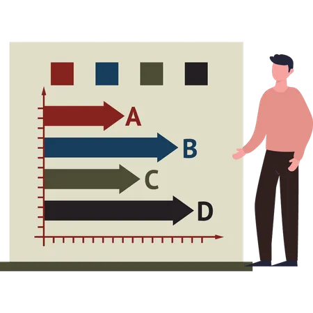 Homme regardant une enquête  Illustration