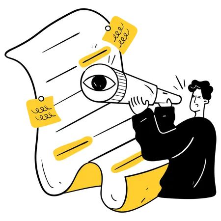 Document d'examen de l'homme  Illustration