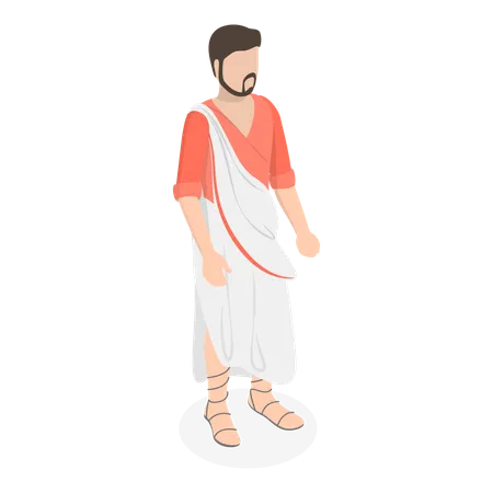 Homme romain en costume historique  Illustration