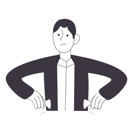 Homme sans argent  Illustration