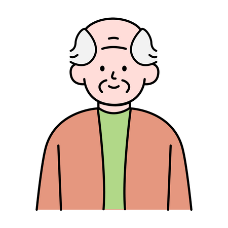 Homme âgé  Illustration