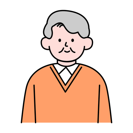 Homme âgé  Illustration