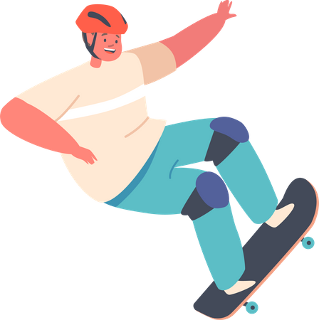 Skateur masculin  Illustration