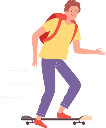 Skateboard masculin  Illustration