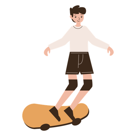 Astuces de skateboard pour homme  Illustration