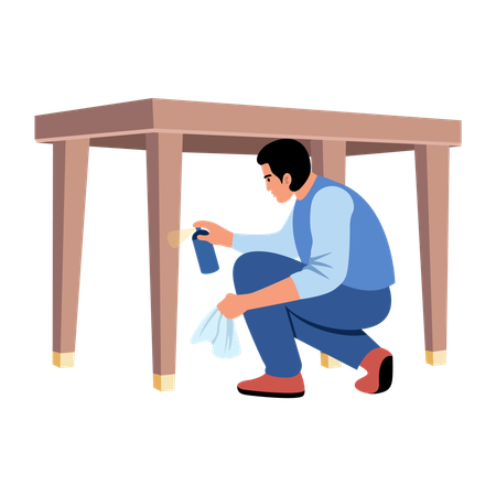 Table de polissage pour homme  Illustration