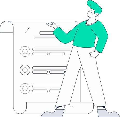 Homme travaillant pour terminer la tâche  Illustration