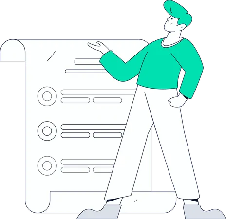 Homme travaillant pour terminer la tâche  Illustration