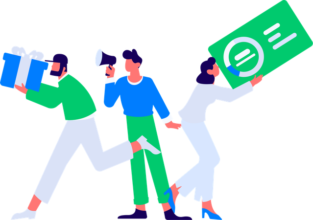 Homme travaillant sur le courrier professionnel  Illustration