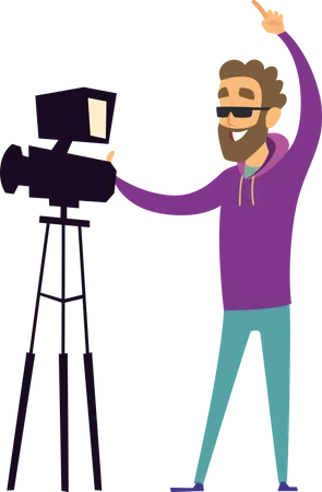 Vidéaste masculin  Illustration