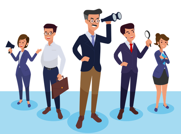 Hommes d'affaires à la recherche d'opportunités  Illustration